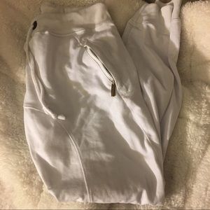 White joggers